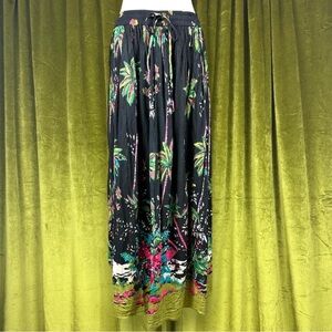 Y2K Tropical Floral Print Maxi Skirt Size 18